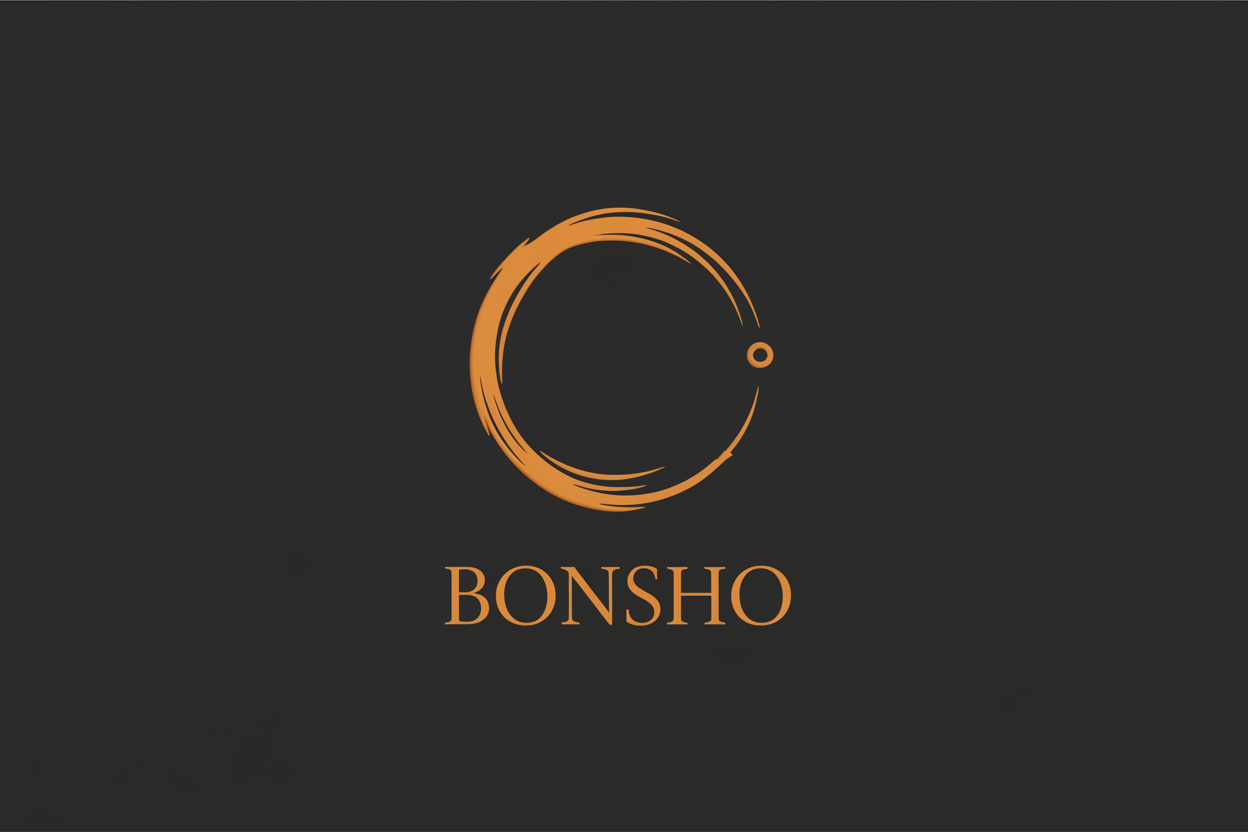 Bonsho Enso - Wordmark Below